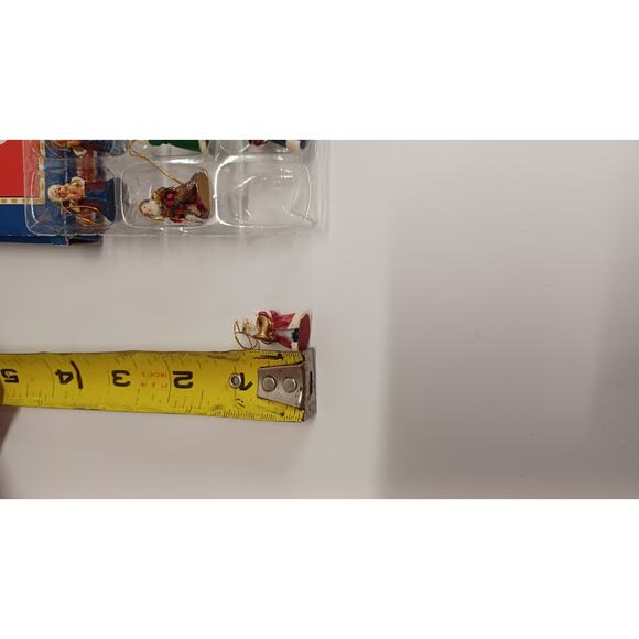 18 pc Set of Vintage Miniature Polystone Victorian Santa's Ornaments - Picture 6 of 7